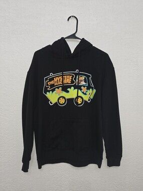 Scooby-Doo Mystery Machine Black Hoodie XXL Raised Stitching